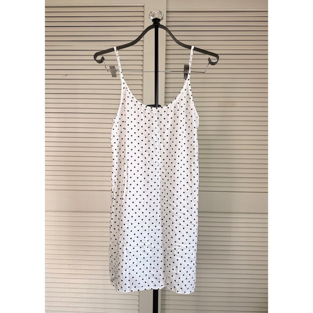 White and  Black  Polka Dot Mini Slip Dress, Y2K, Coquete by Brandy Melville